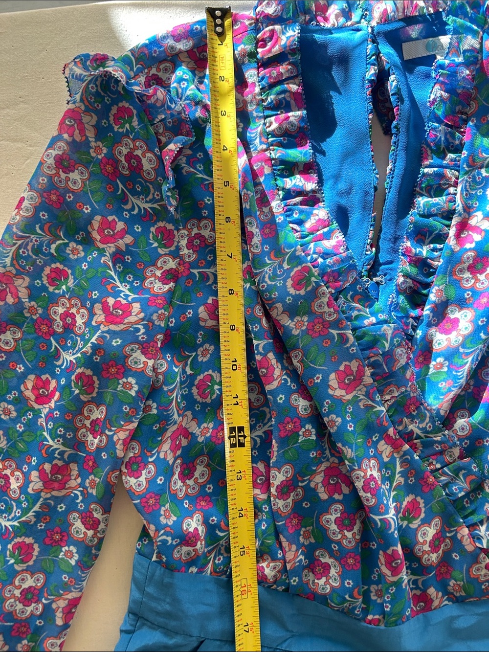 Boden Floral Blue Wide-Leg Jumpsuit Pants - Picture 2 of 11